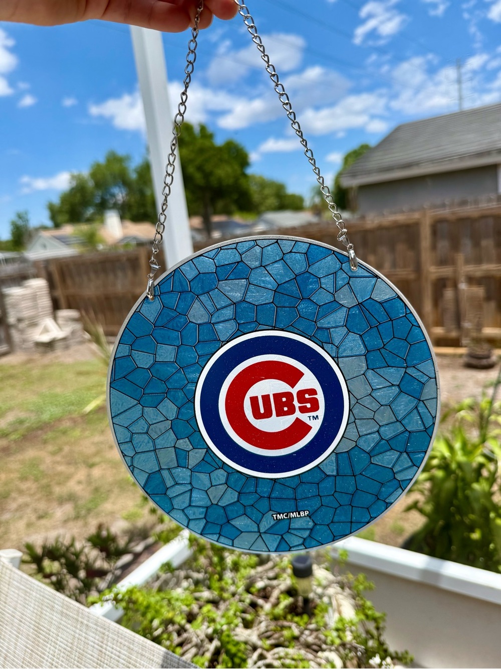 Blue Mosaic Hanging Art Window Suncatcher